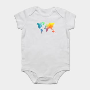 world map colors  #map #worldmap Baby Bodysuit